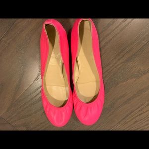 Pink JCrew Anya Leather Ballet Flats Size 7